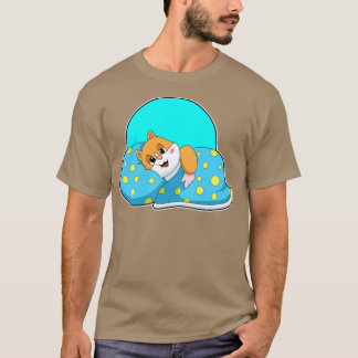 hamster die slaapt met een mand t-shirt