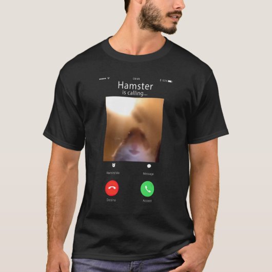 hamster die voorste camera hamster staart t-shirt (Voorkant)