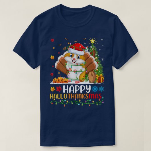 Hamster Dierenvriend Funny Happy Hamster HelloThan T-shirt (Design voorkant)