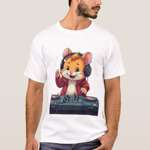 Hamster DJ Vibes – Fun Music Animal Shirt