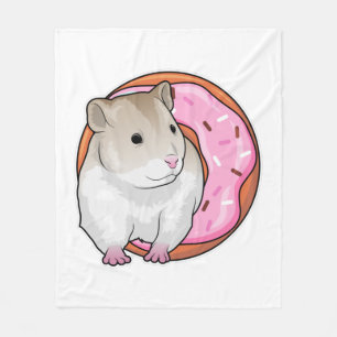 Hamster Donut Fleece Deken
