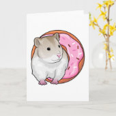 Hamster Donut Kaart (Gele Bloem)