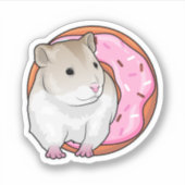 Hamster Donut Sticker (Voorkant)