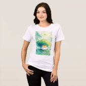 Hamster Drijvend Plezier Tri-Blend Shirt (Voorkant volledig)