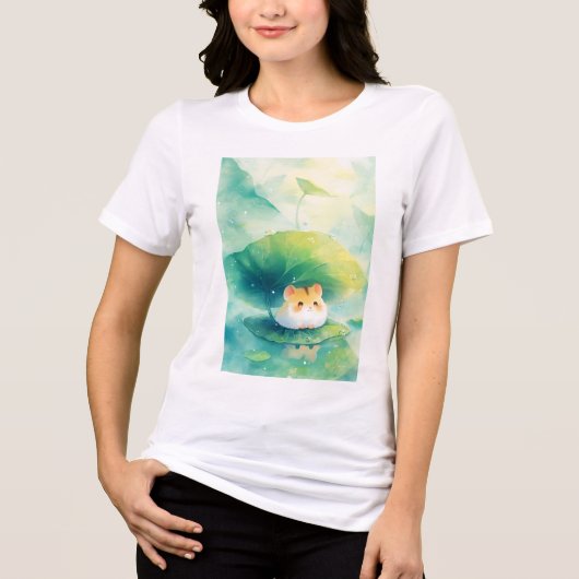Hamster Drijvend Plezier Tri-Blend Shirt (Voorkant)