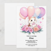 Hamster eerste verjaardag uitnodiging (Voorkant / Achterkant)