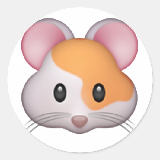 Hamster - Emoji Ronde Sticker (Voorkant)