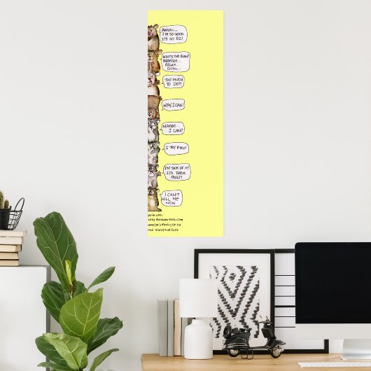 Hamster Emotional Vibrational Scale Poster Print (Thuiskantoor)