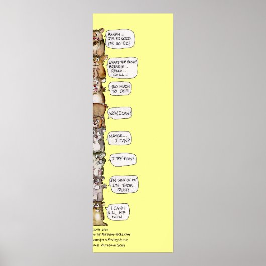 Hamster Emotional Vibrational Scale Poster Print (Voorkant)