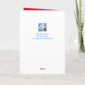 Hamster- en kerstcadeautjes feestdagen kaart (Achterkant)