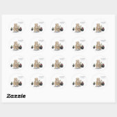 Hamster en Ninja Fruit Ronde Sticker (Vel)