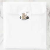 Hamster en Ninja Fruit Ronde Sticker (Tas)