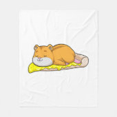 Hamster en Pizza met kaas Fleece Deken (Voorkant)