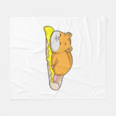 Hamster en Pizza met kaas Fleece Deken (Voorkant (Horizontaal))