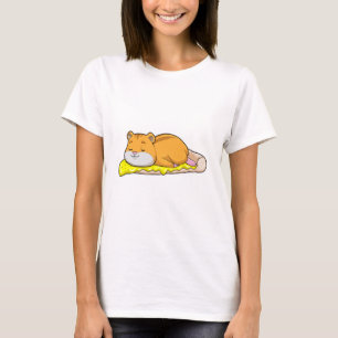 Hamster en Pizza met kaas T-shirt
