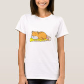 Hamster en Pizza met kaas T-shirt (Voorkant)