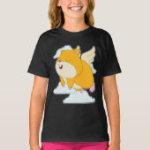 Hamster Engel vleugels Wolken T-shirt (Voorkant)