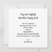 Hamster eten taart verjaardag uitnodiging (Achterkant)