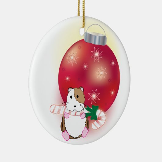 Hamster Feestdagen Keramisch Ornament (Rechts)