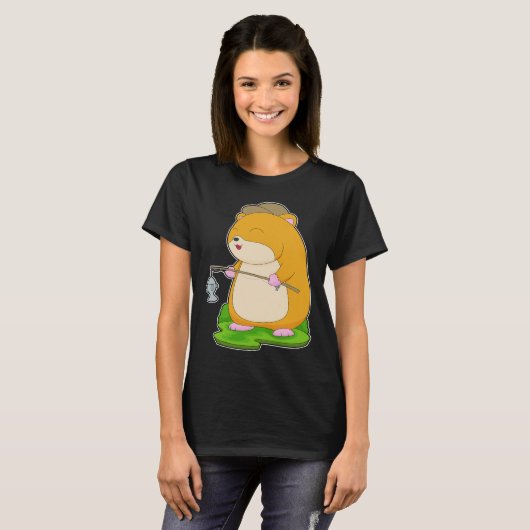 Hamster Fisher Gevist rod Gevist T-shirt (Voorkant volledig)
