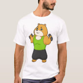 Hamster Fitness Dumbbell T-shirt (Voorkant)