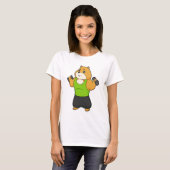 Hamster Fitness Dumbbell T-shirt (Voorkant volledig)