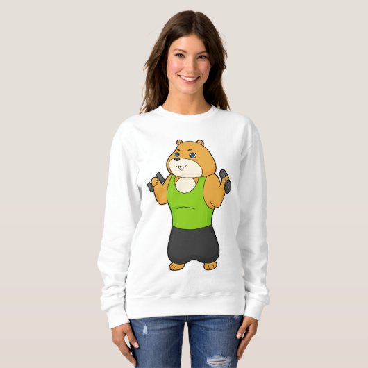 Hamster Fitness Dumbbell Trui (Voorkant volledig)