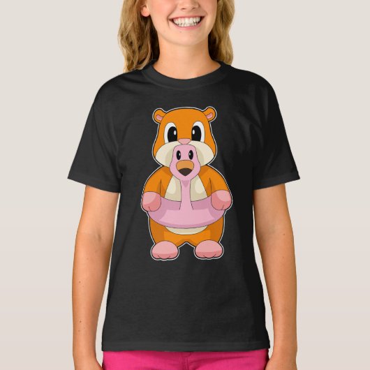 Hamster Flamingo T-shirt (Voorkant)