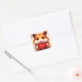 Hamster Gelukkige Valentijnsdag Sticker (Envelop)