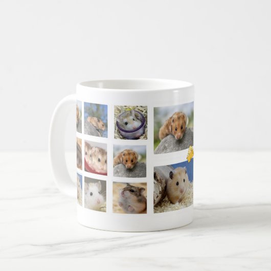 Hamster/Gerbil Collage Foto Mok (Ronde) (Voorkant links)