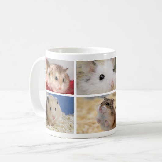 Hamster/Gerbil Photo Collage Mok (Voorkant links)