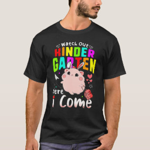 Hamster Girl Terug naar school Kindergarten T-shirt