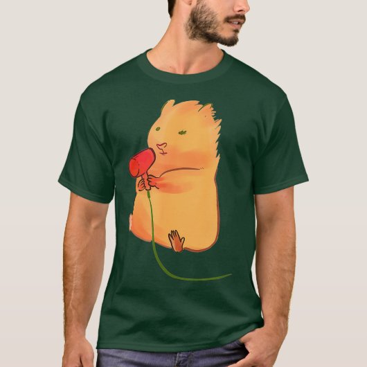 Hamster Haardroger Dierenvriend T-shirt (Voorkant)