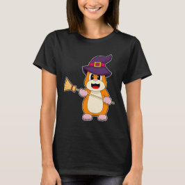 Hamster Halloween Heksenbezem T-shirt