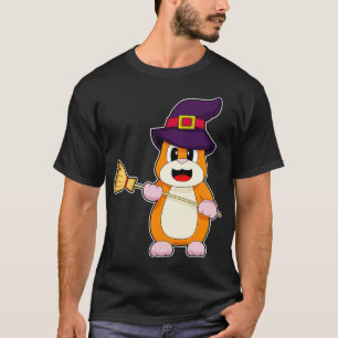 Hamster Halloween Heksenbezem T-shirt