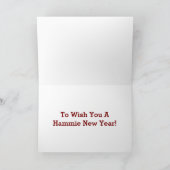 Hamster Happy New Year Holiday Kaart (Binnen)