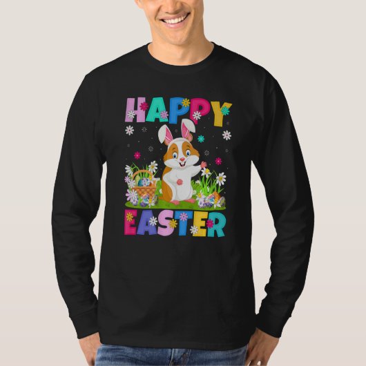 Hamster Happy paster Bunny Hamster Paaszondag T-shirt (Voorkant)