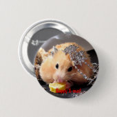 Hamster Happy X-mas! Ronde Button 5,7 Cm (Voorkant /achterkant)
