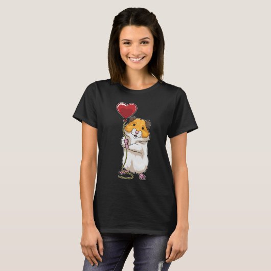 Hamster hartballon t-shirt (Voorkant volledig)