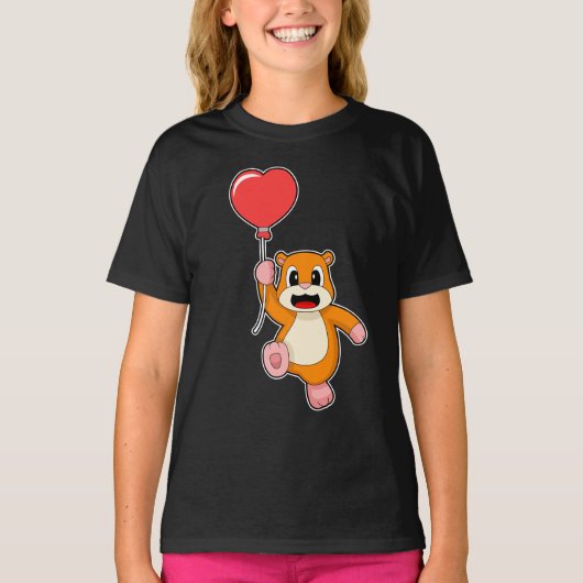 Hamster hartballon t-shirt (Voorkant)