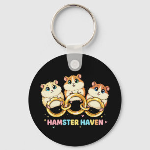 Hamster Haven Mooie Ring Ontwerp Sleutelhanger