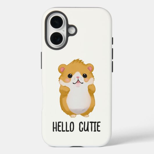Hamster Hello Cutie Case-Mate iPhone Case (Achterkant)