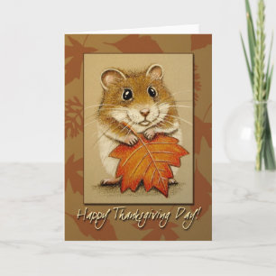 Hamster & het Blad van de Herfst - de Kaart van de
