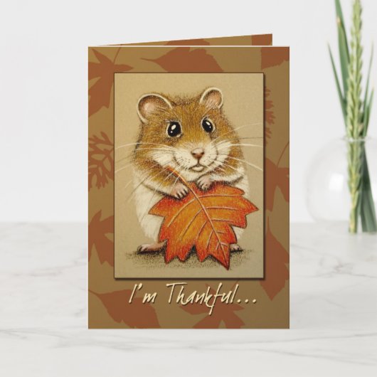 Hamster & het Blad van de Herfst - de Kaart van de (Voorkant)
