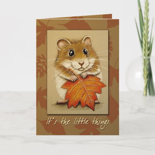 Hamster & het Blad van de Herfst - de Kaart van de (Voorkant)