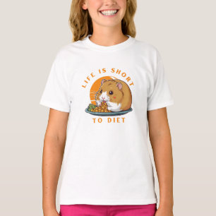 Hamster, het leven is te kort om te eten t-shirt