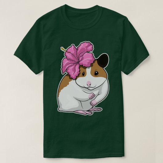 Hamster Hibiscus Flower T-shirt (Design voorkant)
