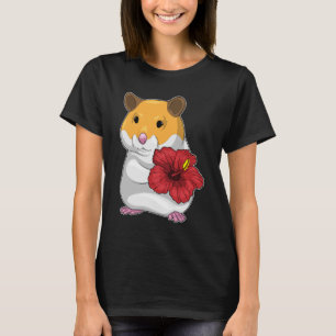 Hamster Hibiscus Flower T-shirt