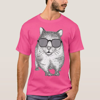 Hamster Hipster Zonnebril Hippies Urban T-shirt