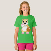 Hamster honkbal honkhandschoen t-shirt (Voorkant volledig)